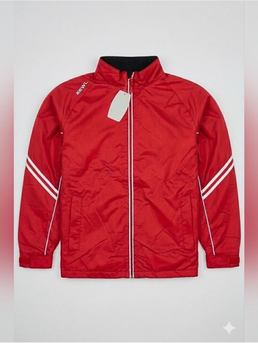 Kewl Team Nosebleed Red Technical Insulated Wind Jacket w/ White Accents, NWT, L